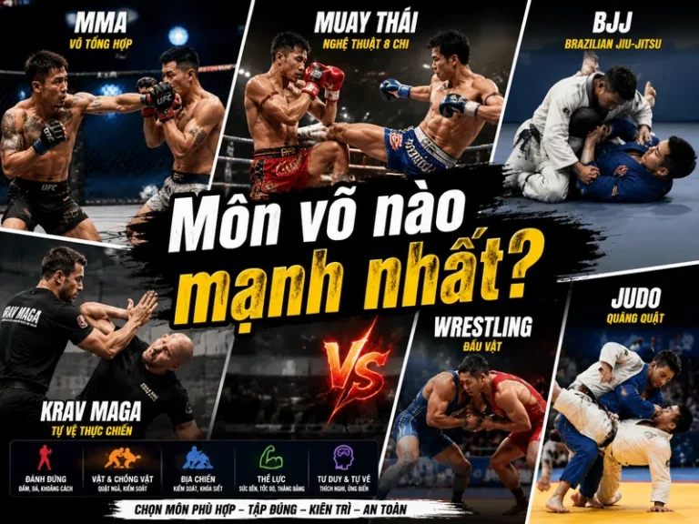 Môn võ nào mạnh nhất? So sánh MMA, Muay Thái, BJJ, Krav Maga