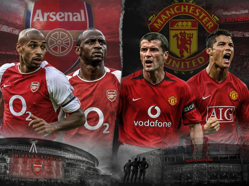 Các huyền thoại như Thierry Henry, Patrick Vieira, Roy Keane và Cristiano Ronaldo góp phần tạo nên sức hấp dẫn cho đại chiến Arsenal – Manchester United.