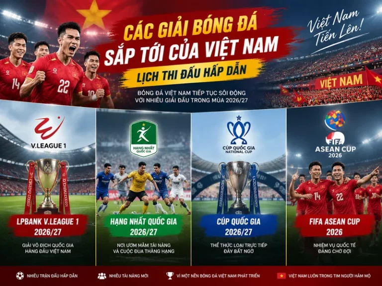 Các giải bóng đá sắp tới của Việt Nam: Lịch thi đấu hấp dẫn